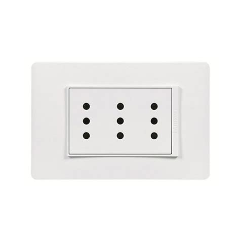 Toma De Corriente Triple 2P T 10A Bticino Luzica Ref PU1313 CELECTRICA