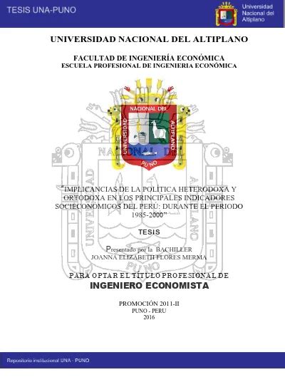 Implicancias de la Política Heterodoxa y Ortodoxa en los principales