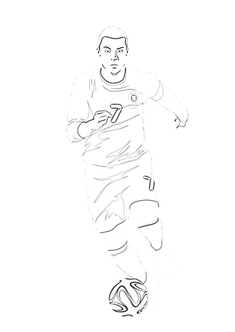 Coloriages Cristiano Ronaldo à imprimer