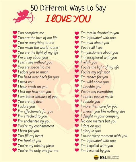 Beautifully Romantic Ways To Say I Love You Eslbuzz Learning