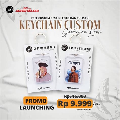 Jual Keychain Gantungan Kunci Custom Foto Hobi Koleksi Penggemar