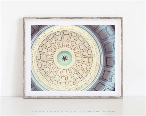 Texas Capitol Star Wall Art Print Not Framed Texan Home Decor