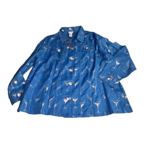 Vicki Wayne Tops Nwt Vicki Wayne Button Front Blouse Blue With