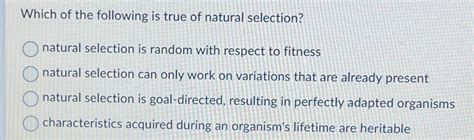 Solved Which of the following is true of natural | Chegg.com
