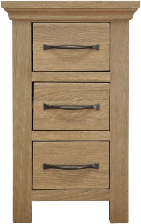 Homeward Bound Interiors London Light Oak Narrow Bedside Cabinetsolid