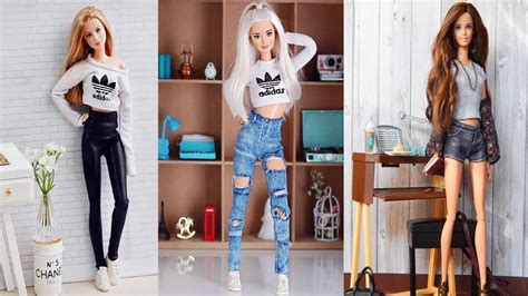 Cómo hacer un PANTALÓN o LEGGINS para Barbie Muy fácil Ropa para