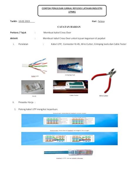 PDF Contoh Penulisan Jurnal Refleksi Latihan Industri Bagi JTMK