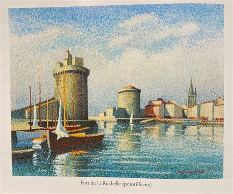 Proantic Peinture Pointilliste Port De La Rochelle