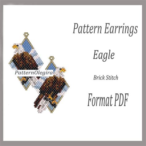 Eagle Beading Earrings Pattern Bead Bird Olegirabeadpatterns Brick