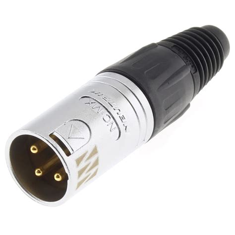 Neutrik Nc3mx Som 3 Pins Male Xlr Connector Gold Plated Ø8mm Unit Audiophonics