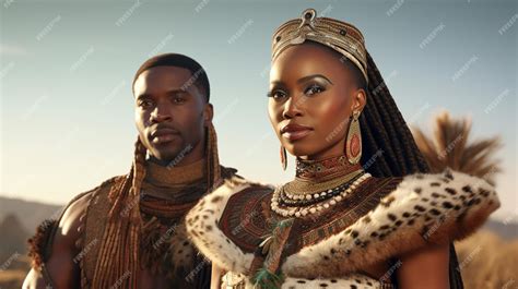 Premium Ai Image Ancient Zulu African Kingdom Zulu Queen With Zulu Man 2