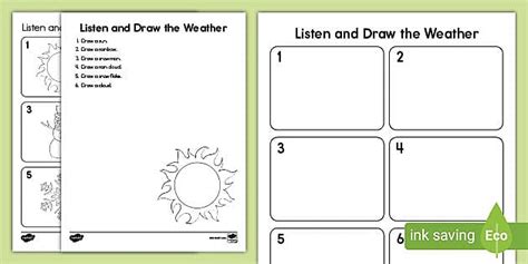 Listen And Draw Activity For Grade