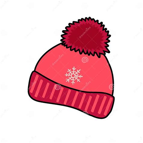 Vector Icon Cartoon Illustration With Hat With A Pompom Stock Vector Illustration Of Party