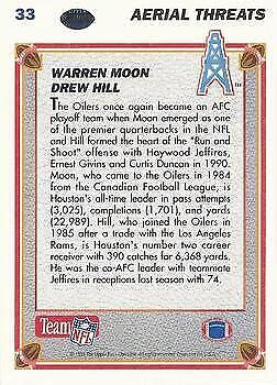 Warren Moon Drew Hill Upper Deck Houston Oilers Ebay