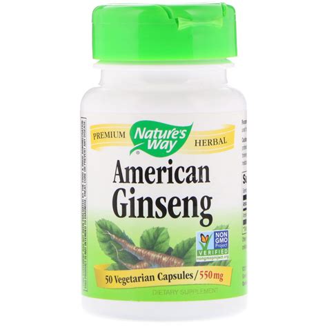 Nature S Way American Ginseng Mg Vegetarian Capsules By Iherb