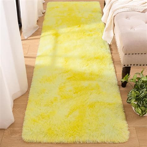 Amazon Maxsoft Soft Shaggy Runner Rug For Bedroom X Feet Indoor