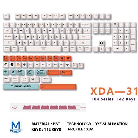 Jual Keycaps PBT XDA Profile Dye Sublimation Sub Set Mechanical