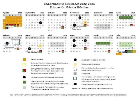 Publica La SEP Calendario Escolar 2022 2023