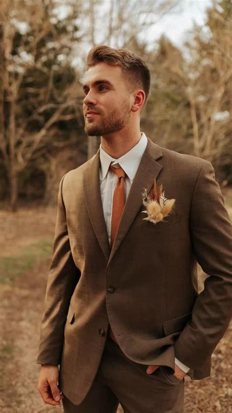 Groomsmen Attire Fall Wedding Brown Groomsmen Suits Groom Attire