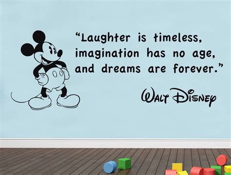 Laughter Is Timeless Walt Disney Quote Decal Wall Sticker Art Mickey