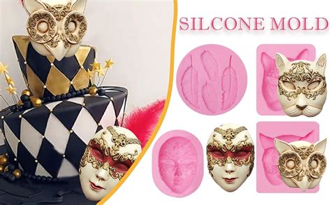 Amazon Mask Silicone Molds Pcs Masquerade Mask Chocolate