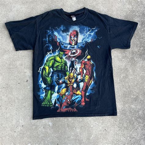 Marvel cast graphic tee Great print and color with... - Depop