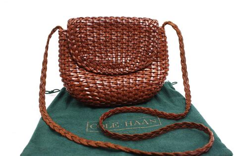 Vintage COLE HAAN Woven Leather Handbag at Rice and Beans Vintage