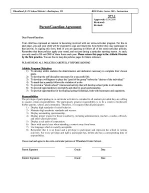 Fillable Online Wheatland K12 Wi 3771 Parent Guardian Agreement