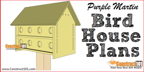 Purple Martin Bird House Plans - 16 Unit - Construct101