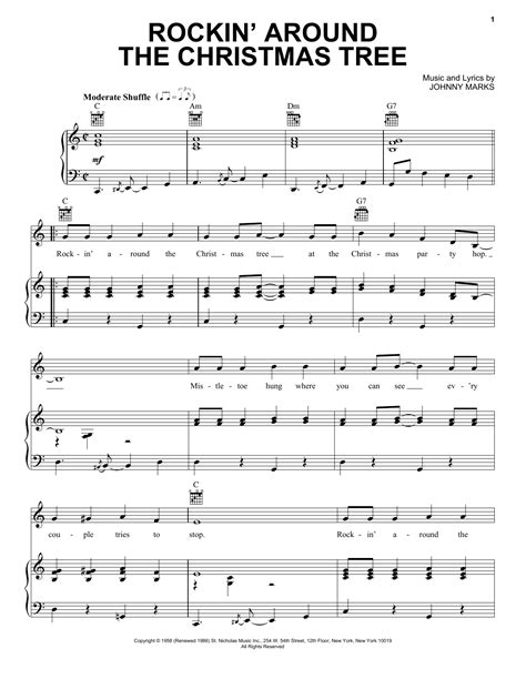 Brenda Lee "Rockin' Around The Christmas Tree" Sheet Music PDF Notes, Chords | Children Score ...