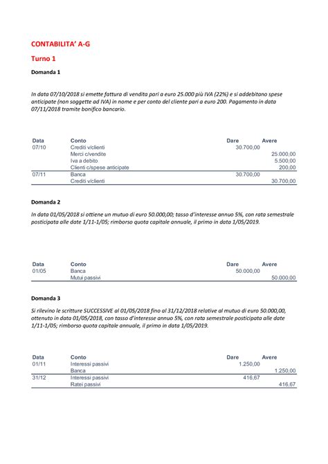 Soluzioni Scritture Ag Contabilit Generale E Bilancio Unibs Studocu