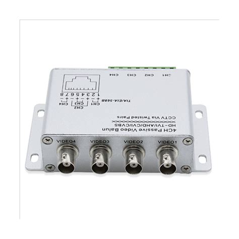 4ch Passive Video Balun For Tvi Cvi Ahd Cameras Cctv Via Twisted Pairs Utp Video Balun 4ch