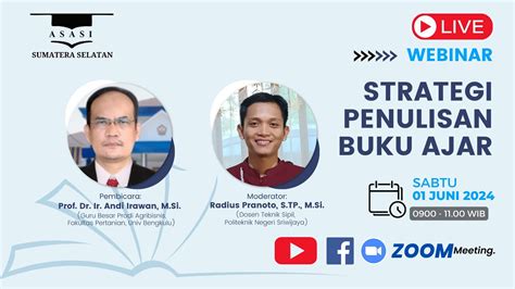 Webinar Strategi Penulisan Buku Ajar Youtube