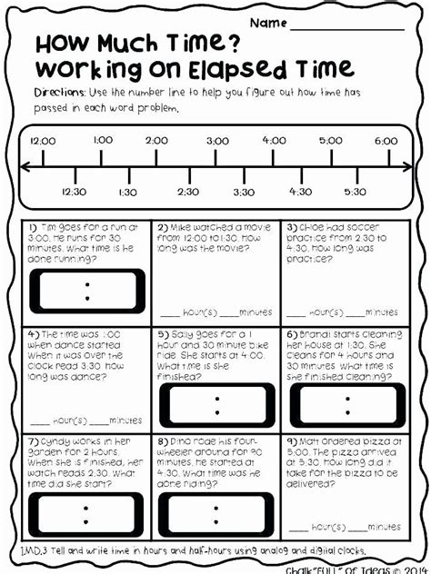 Grade 3 Elapsed Time Worksheets