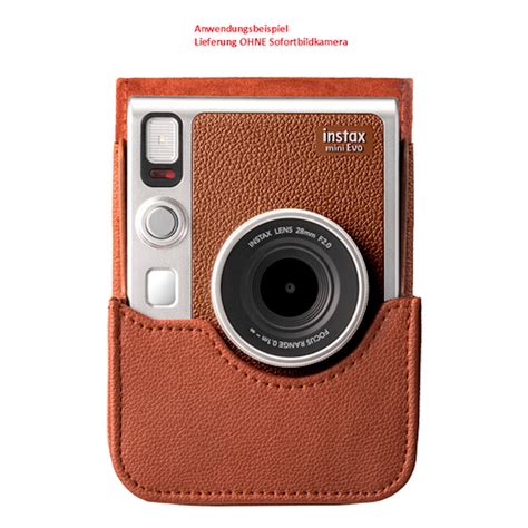 Fujifilm Instax Mini EVO Tasche Braun Foto Leistenschneider