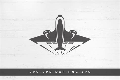 Flying Airplane Silhouette Vector Illustration By Vasya Kobelev