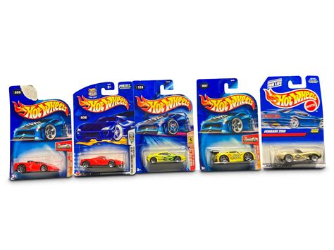 Five Ferrari Enzo Ferrari 360 Modena And Ferrari 250 Testa Rossa 1 64 Toy Cars By Hot Wheels