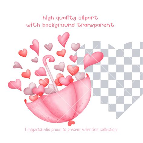 Valentine Clipart, Pink Heart Clipart, Love Clipart, - Etsy