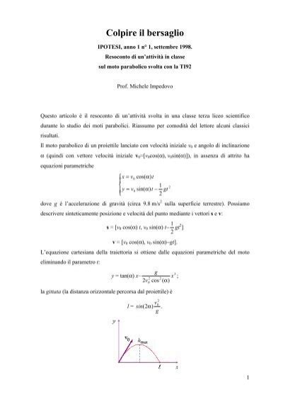 Colpire Il Bersaglio Pdf Matematica