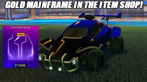 New Gold Mainframe In The Rocket League Item Shop Rocket League