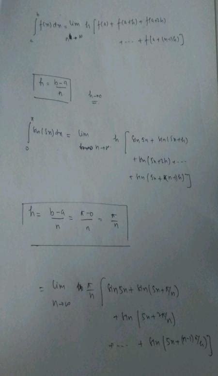 The Integral Int Sin 5 X D X Can Be Written As A Limit Of Sum