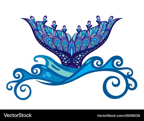 Mermaid Tail Royalty Free Vector Image Vectorstock