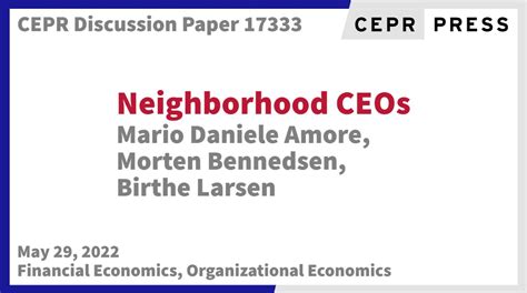 Cepr On Twitter New Cepr Discussion Paper Dp Neighborhood Ceos