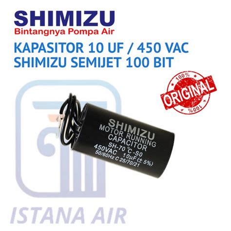 Jual KAPASITOR POMPA AIR SHIMIZU 10uf 450vac UNTUK SEMIJET 100 BIT