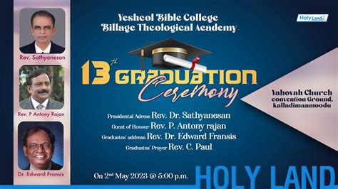 13 GRADUATION Ceremony Yeshcol Bible College Billage Theological