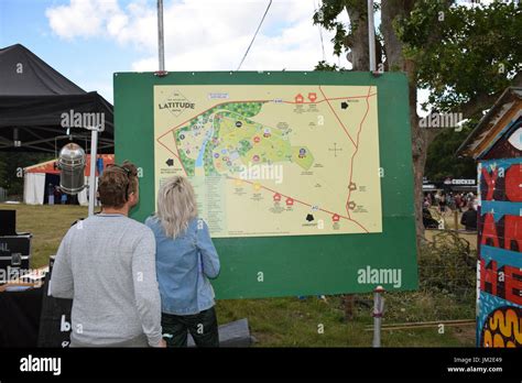 Latitude Festival 2017 Henham Park Suffolk Uk Map Stock Photo Alamy