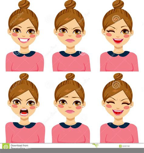 Cartoon Facial Expressions Clipart