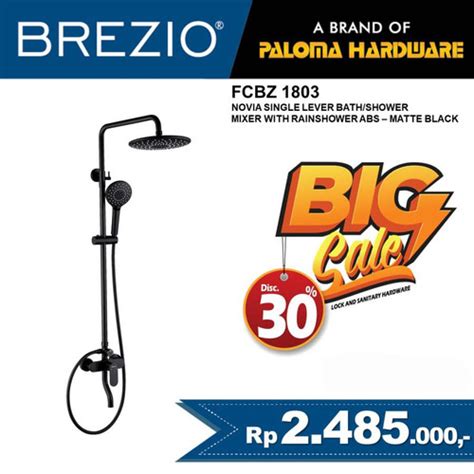 Jual BREZIO FCBZ 1803 KERAN PANAS DINGIN SHOWER TIANG SET COLUMN MATT