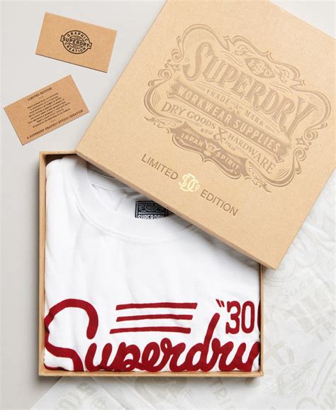 Mens Limited Edition Vintage 08 Rework Classic T Shirt In Winter White Bordeaux Superdry Uk