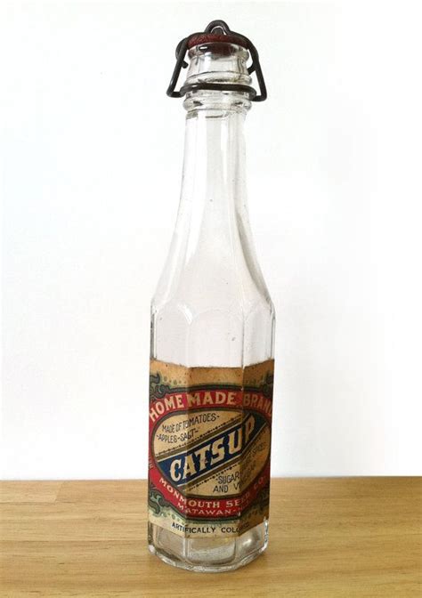 Vintage Catsup Bottle Monmouth Seed Co Early 1900s Etsy